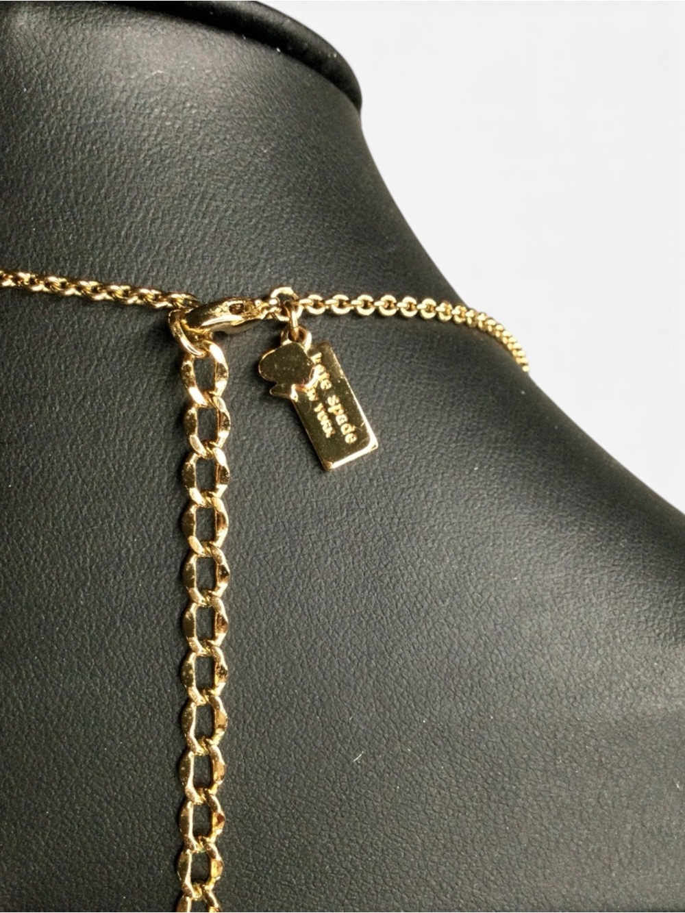 Kate Spade Gold Crystal Station Necklace AB Sparkle Adjustable - Picture 9 of 15